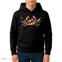 Maryland Flag Crab Kids Hoodie thumb 4