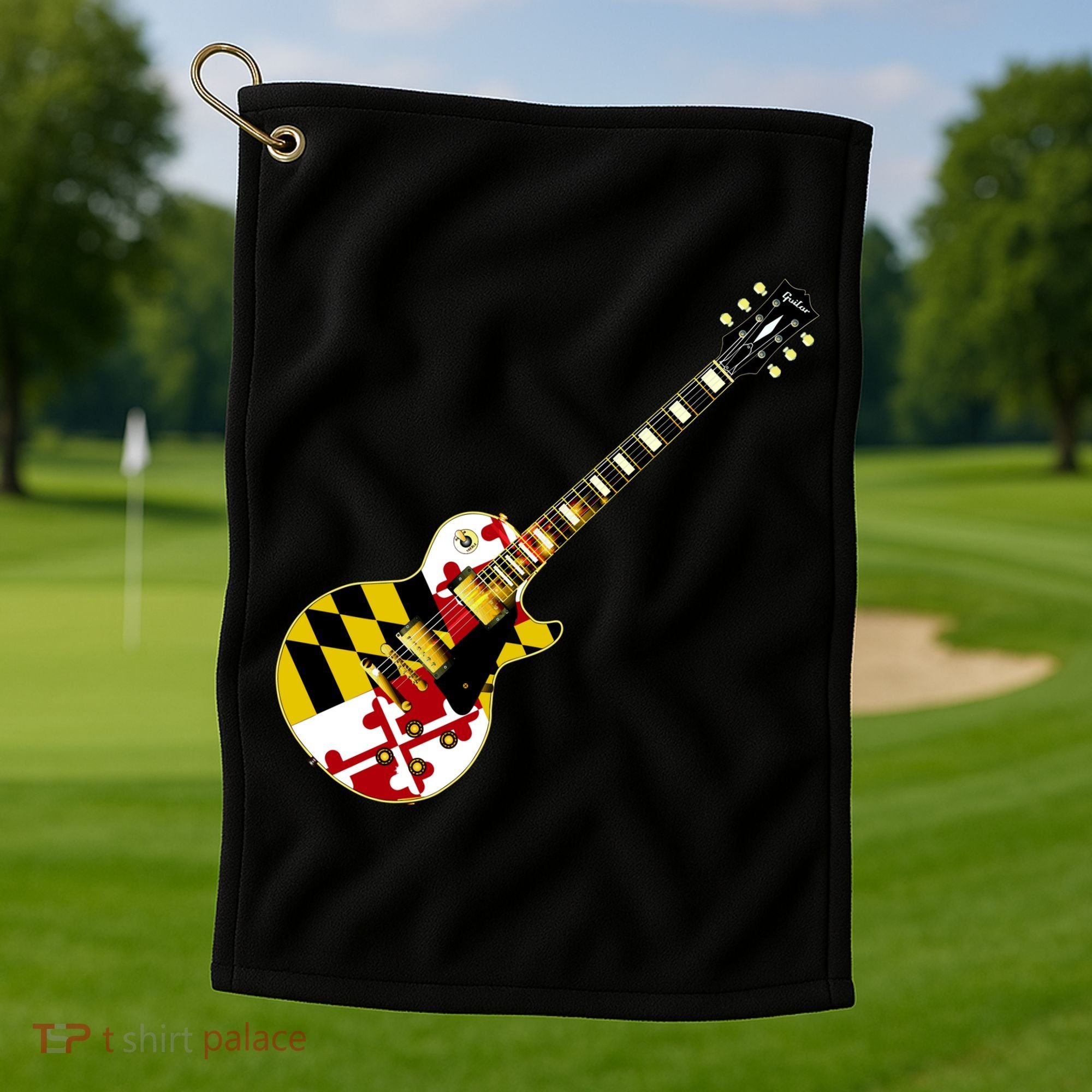 Maryland Guitar Golf Towel