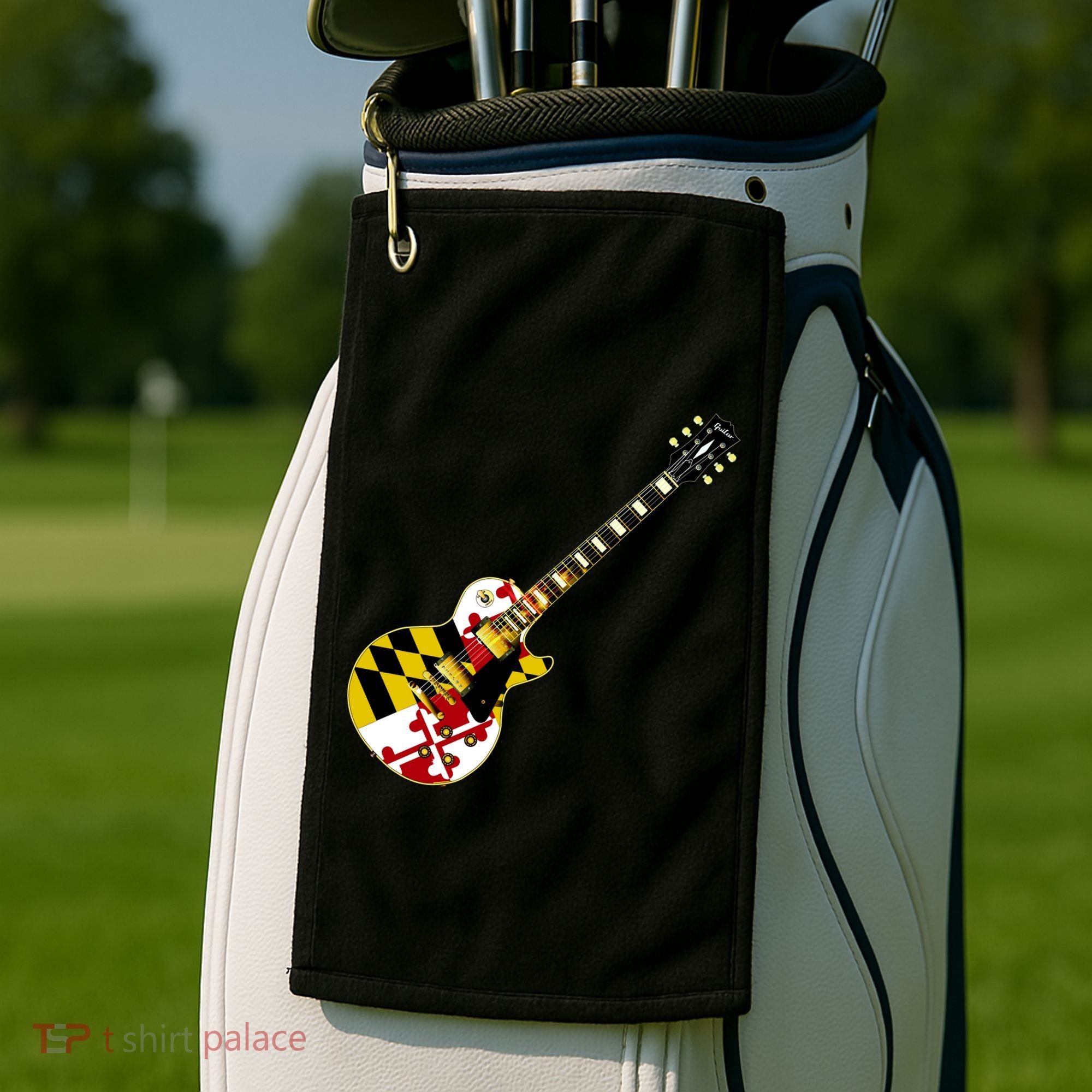 Maryland Guitar Golf Towel