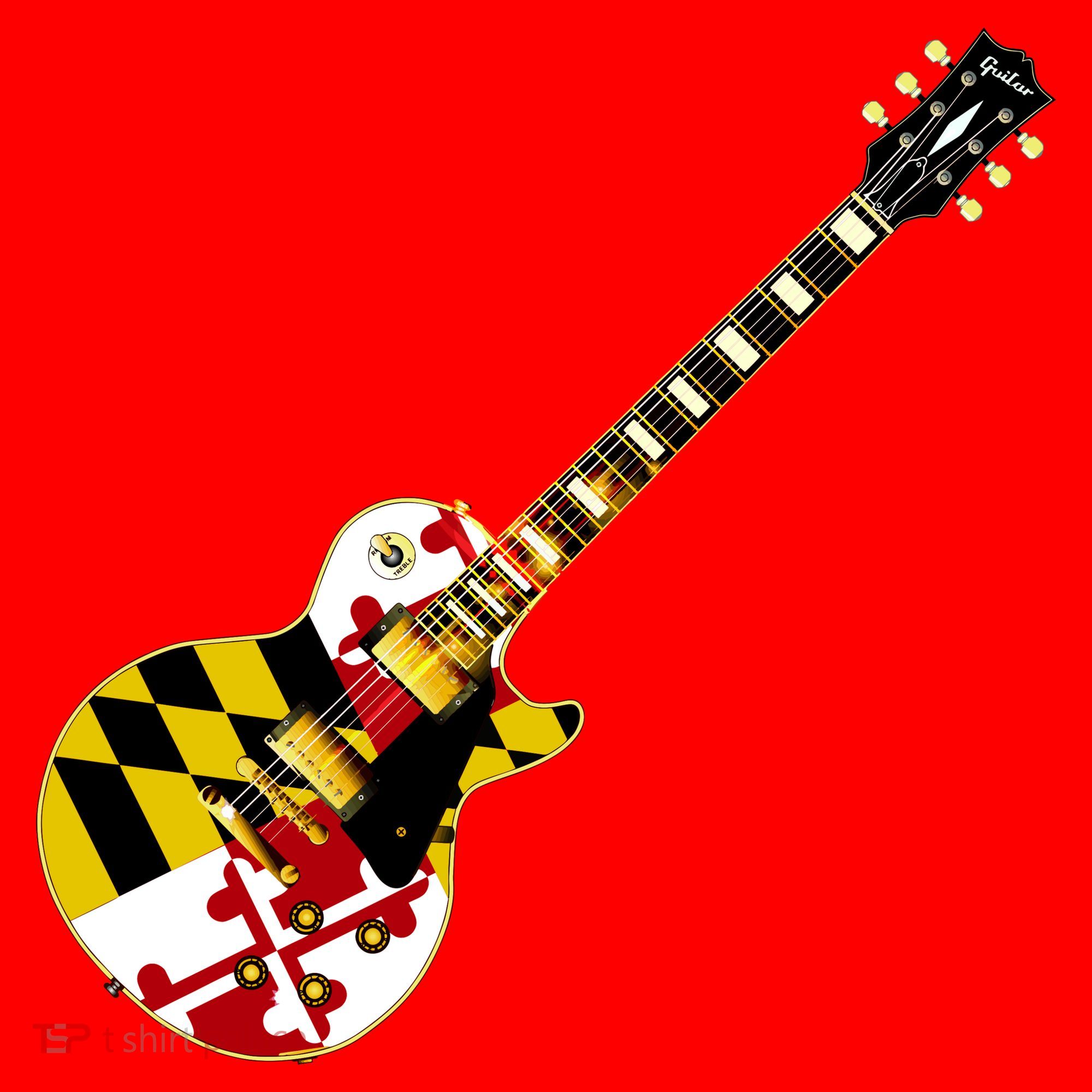 Maryland Guitar Santa Hat