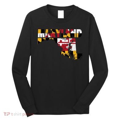 Maryland State Flag Long Sleeve Shirt