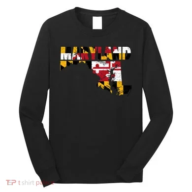 Maryland State Flag Long Sleeve Shirt
