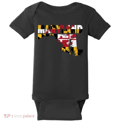 Maryland State Flag Baby Bodysuit