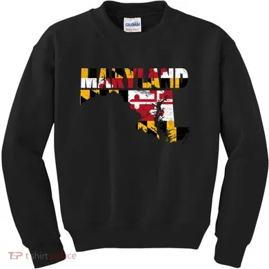 Maryland State Flag Kids Sweatshirt