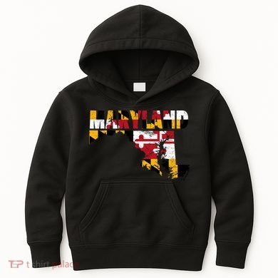 Maryland State Flag Kids Hoodie