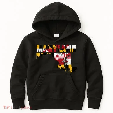 Maryland State Flag Kids Hoodie