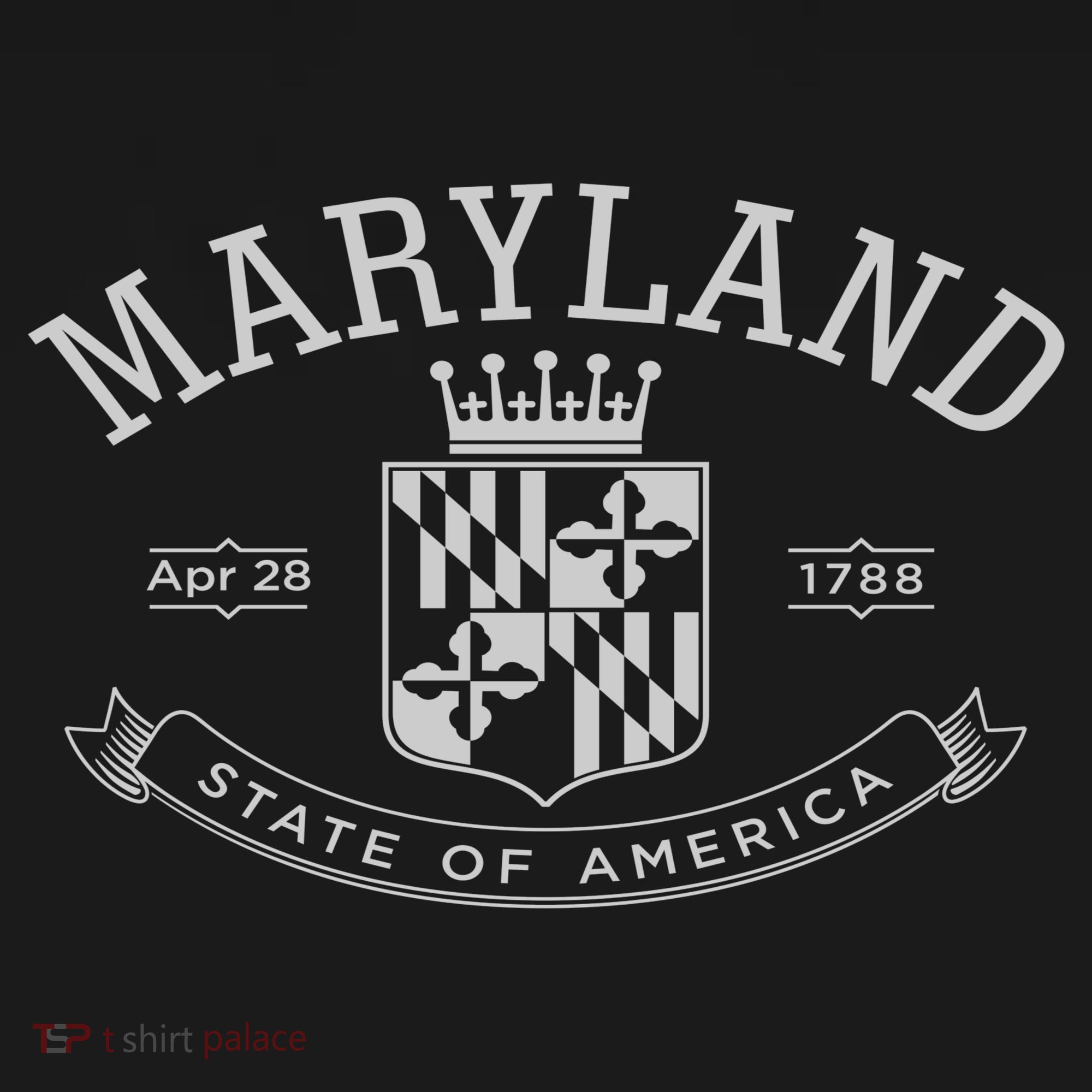 Maryland Stylized Emblem EST 1788 State of America Women's Hoodie