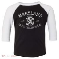 Maryland Stylized Emblem EST 1788 State of America Toddler Fine Jersey T-Shirt thumb 0