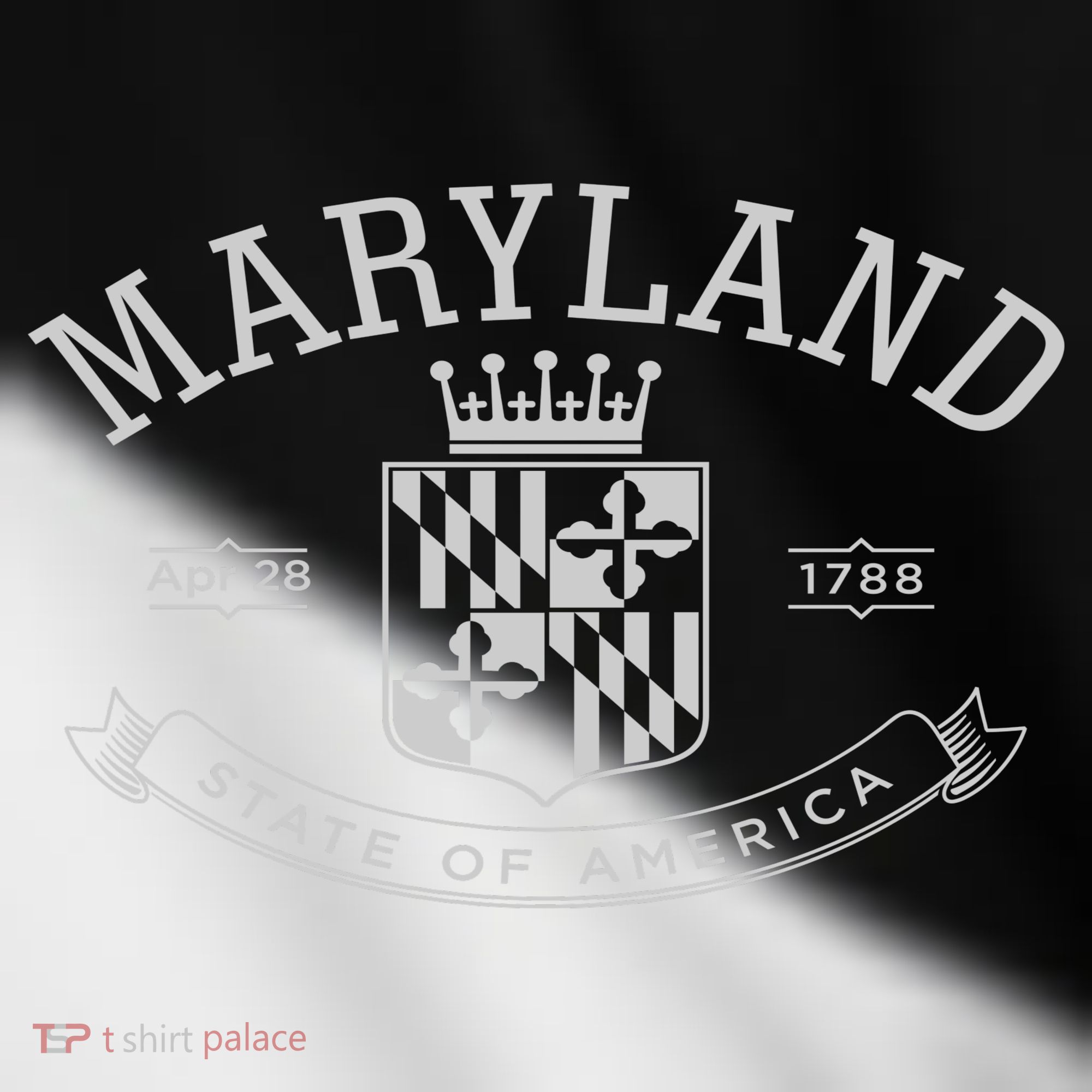 Maryland Stylized Emblem EST 1788 State of America Toddler Fine Jersey T-Shirt