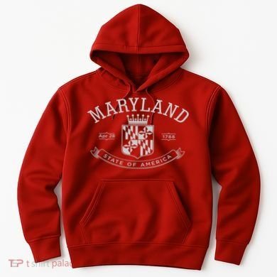 Maryland Stylized Emblem EST 1788 State of America Hoodie
