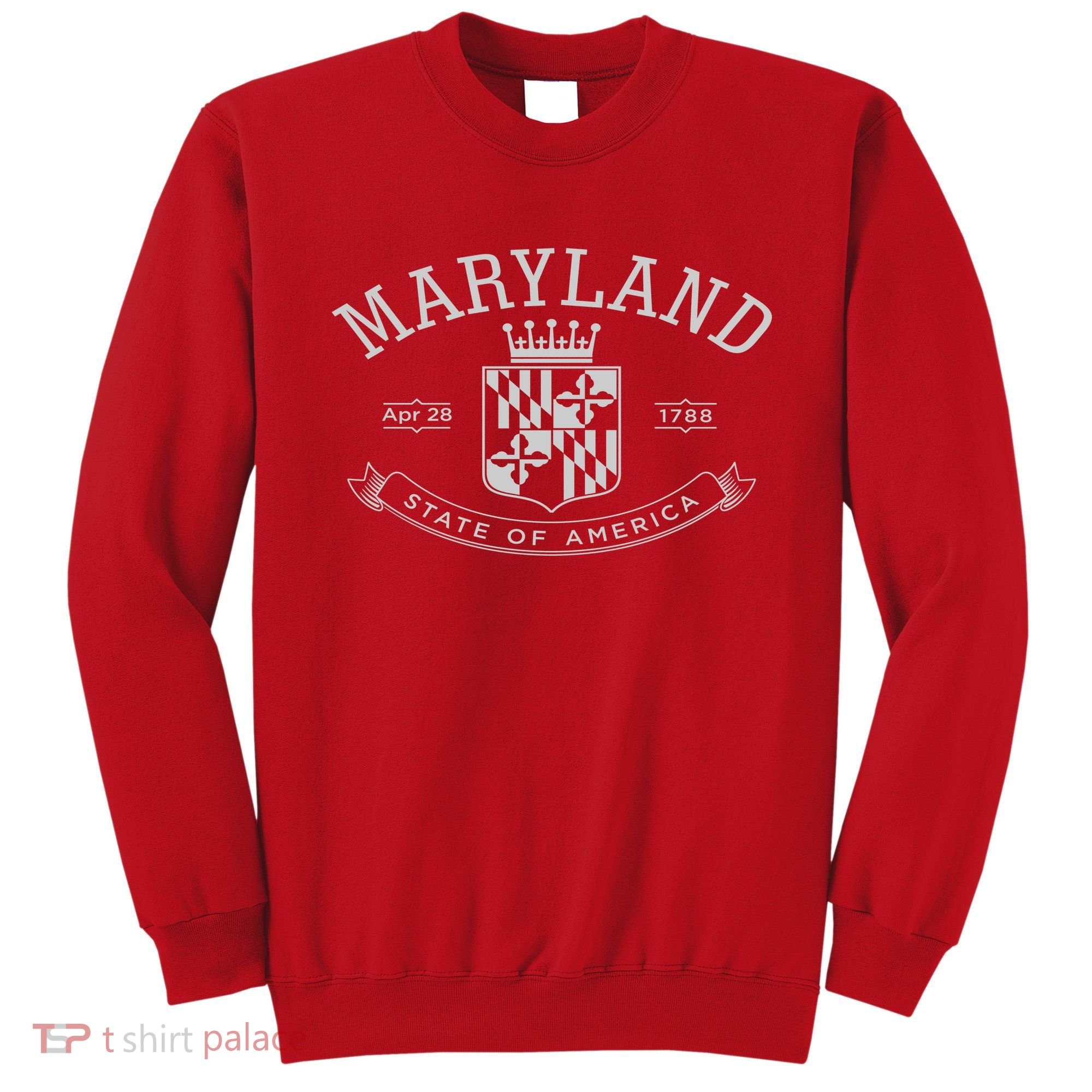 Maryland Stylized Emblem EST 1788 State of America Sweatshirt