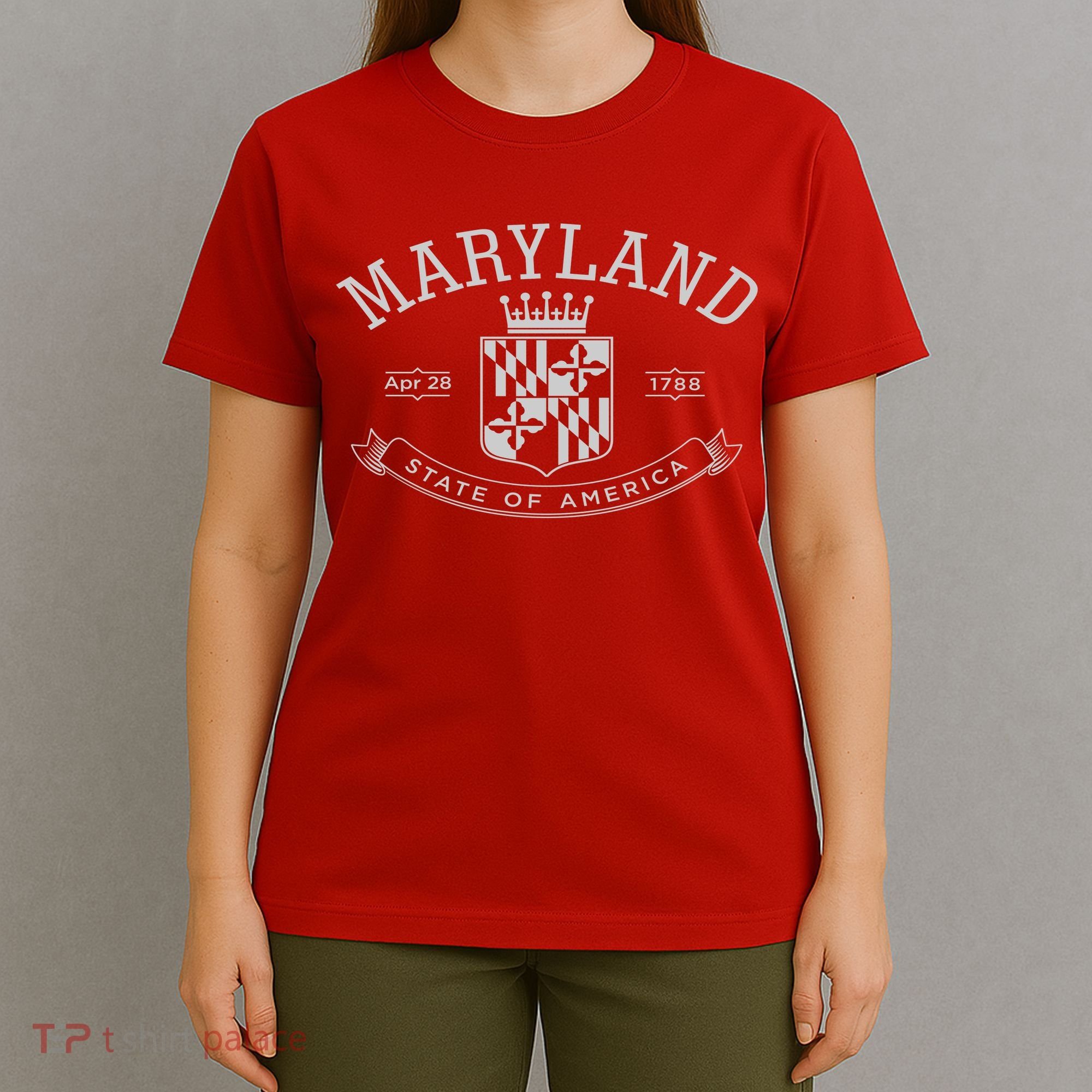 Maryland Stylized Emblem EST 1788 State of America T-Shirt