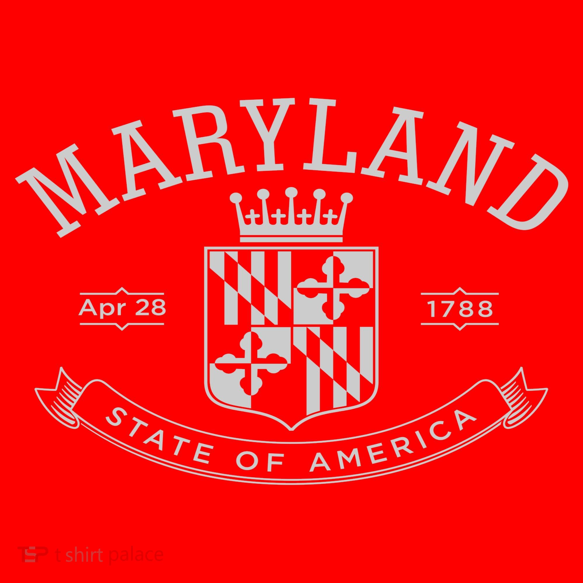 Maryland Stylized Emblem EST 1788 State of America T-Shirt