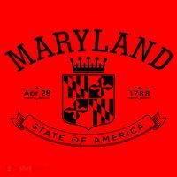 Maryland Stylized Emblem EST 1788 State of America Santa Hat thumb 1