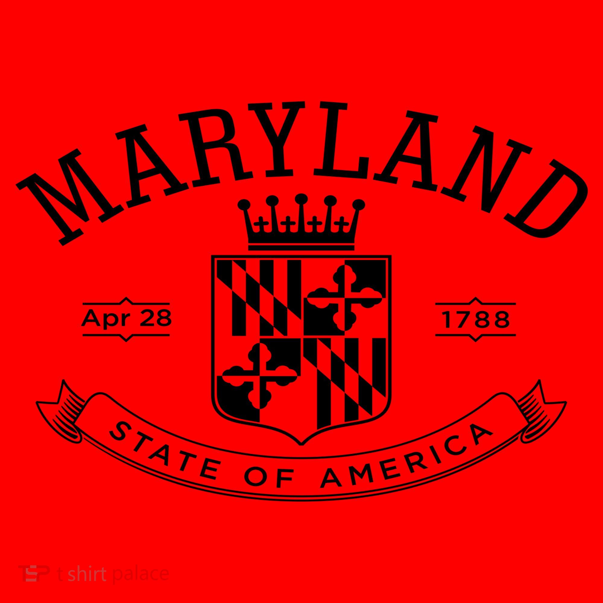 Maryland Stylized Emblem EST 1788 State of America Santa Hat