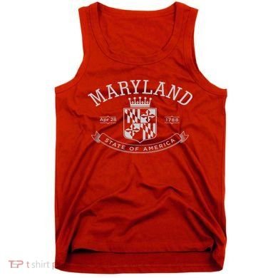 Maryland Stylized Emblem EST 1788 State of America Tank Top