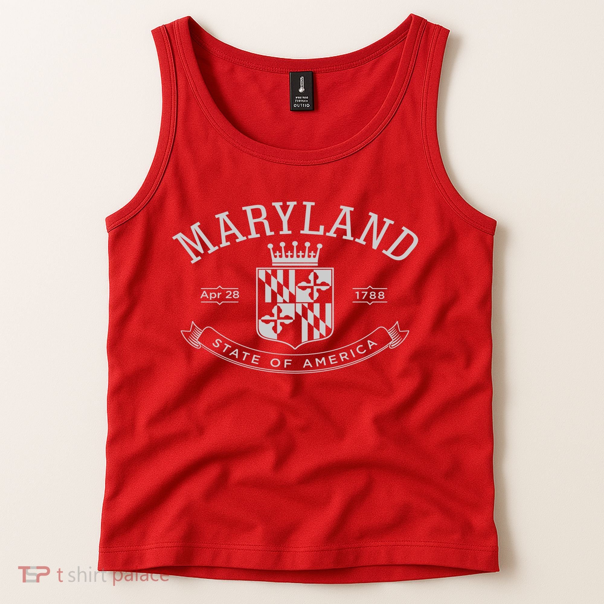 Maryland Stylized Emblem EST 1788 State of America Tank Top