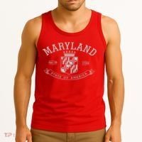 Maryland Stylized Emblem EST 1788 State of America Tank Top thumb 3