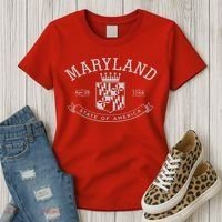 Maryland Stylized Emblem EST 1788 State of America Women's T-Shirt thumb 3