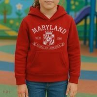 Maryland Stylized Emblem EST 1788 State of America Kids Hoodie thumb 3