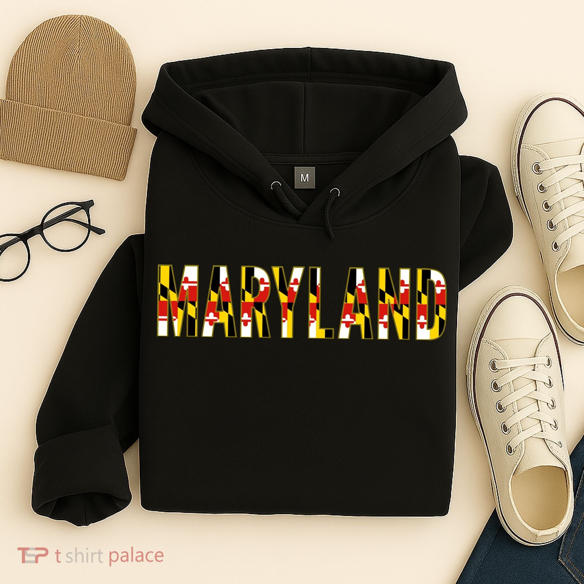 Maryland Word Flag Hoodie