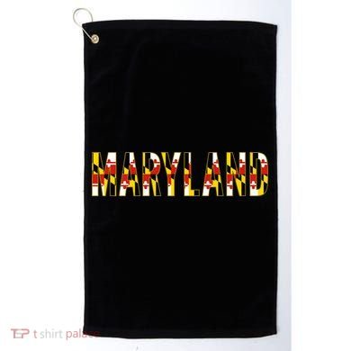 Maryland Word Flag Golf Towel