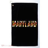Maryland Word Flag Golf Towel thumb 0