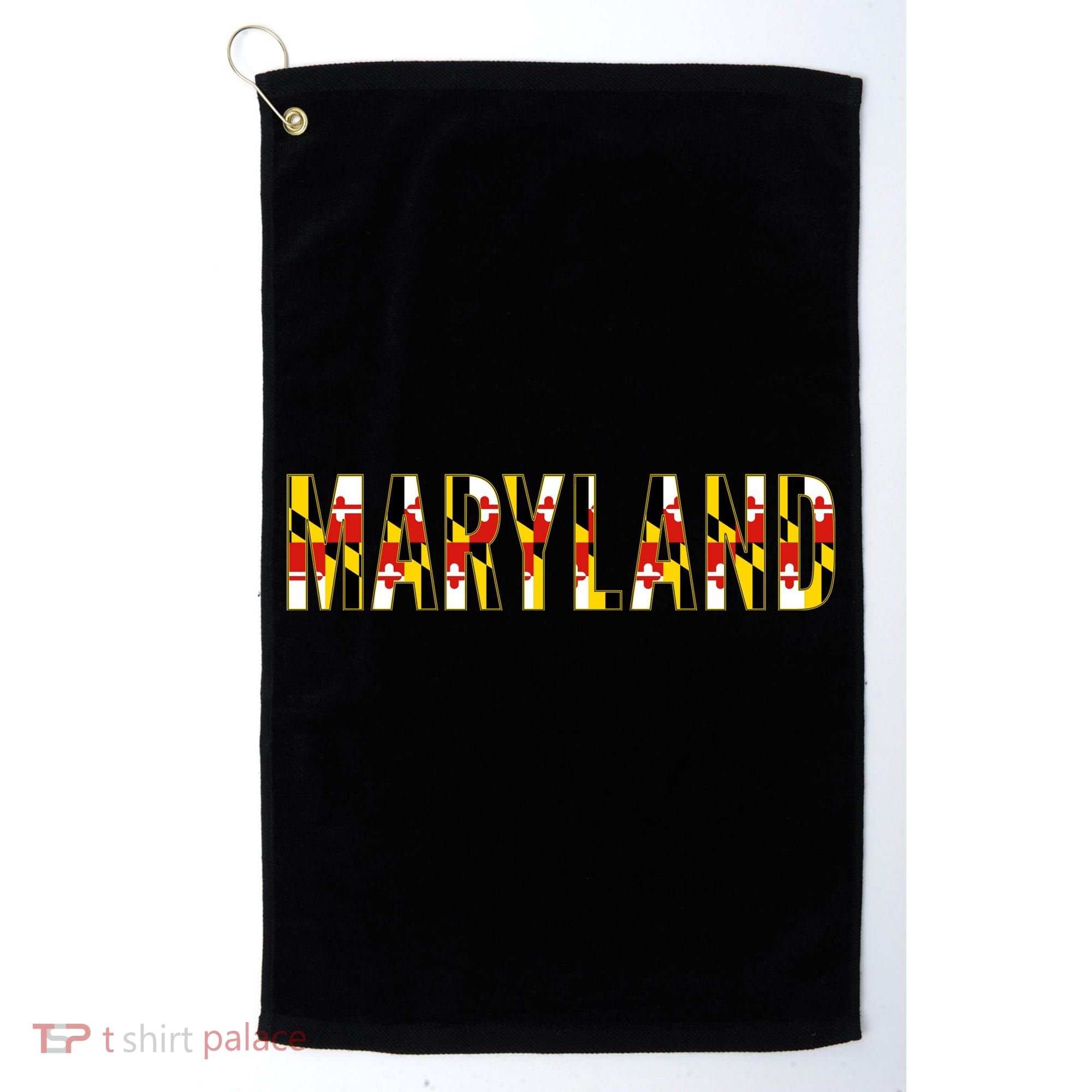 Maryland Word Flag Golf Towel
