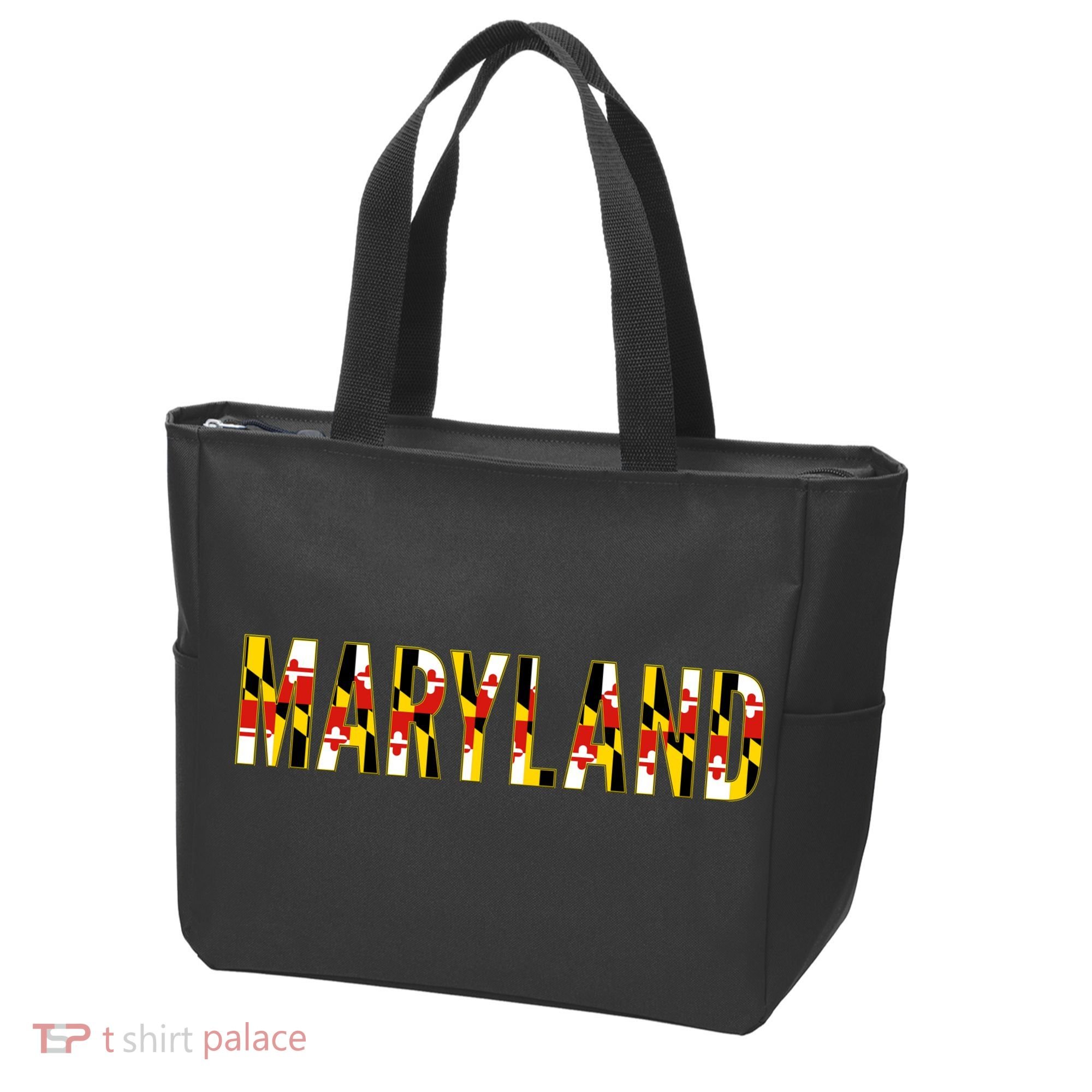 Maryland Word Flag Tote Bag