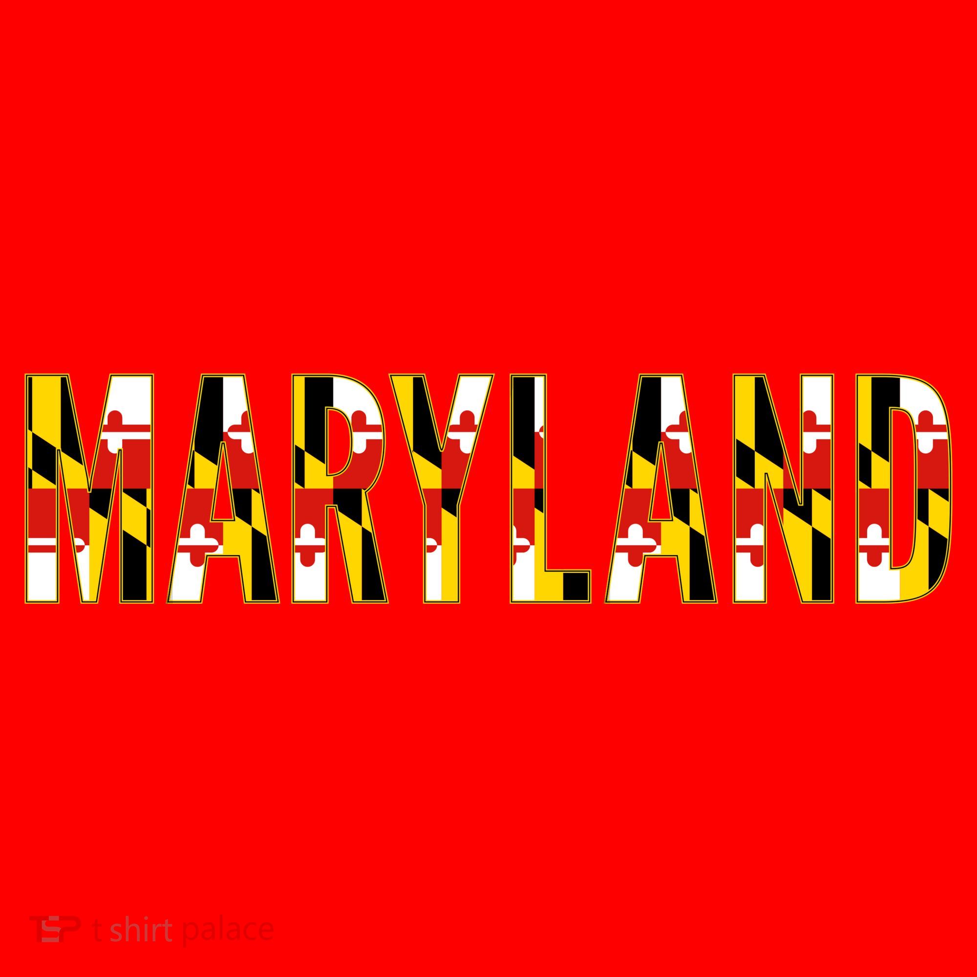 Maryland Word Flag Santa Hat