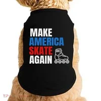 Make America Skate Again Roller Blade Skating Doggie Tank thumb 0