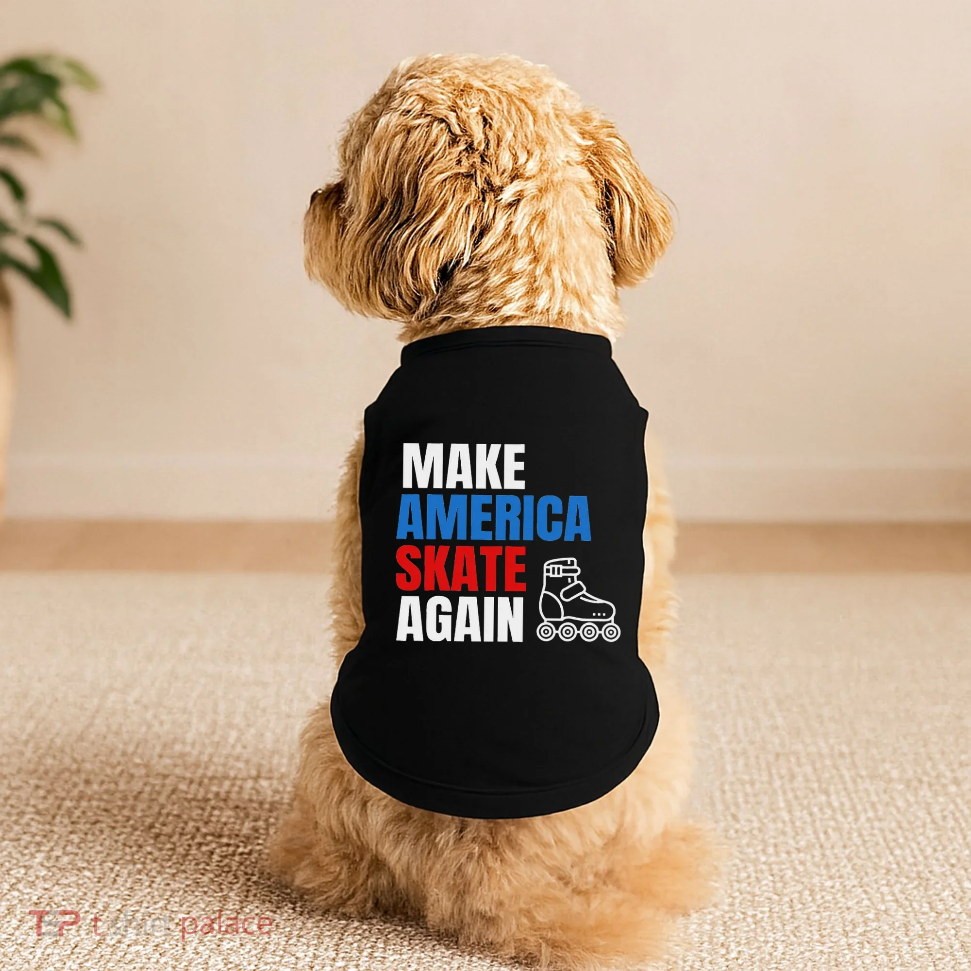Make America Skate Again Roller Blade Skating Doggie Tank