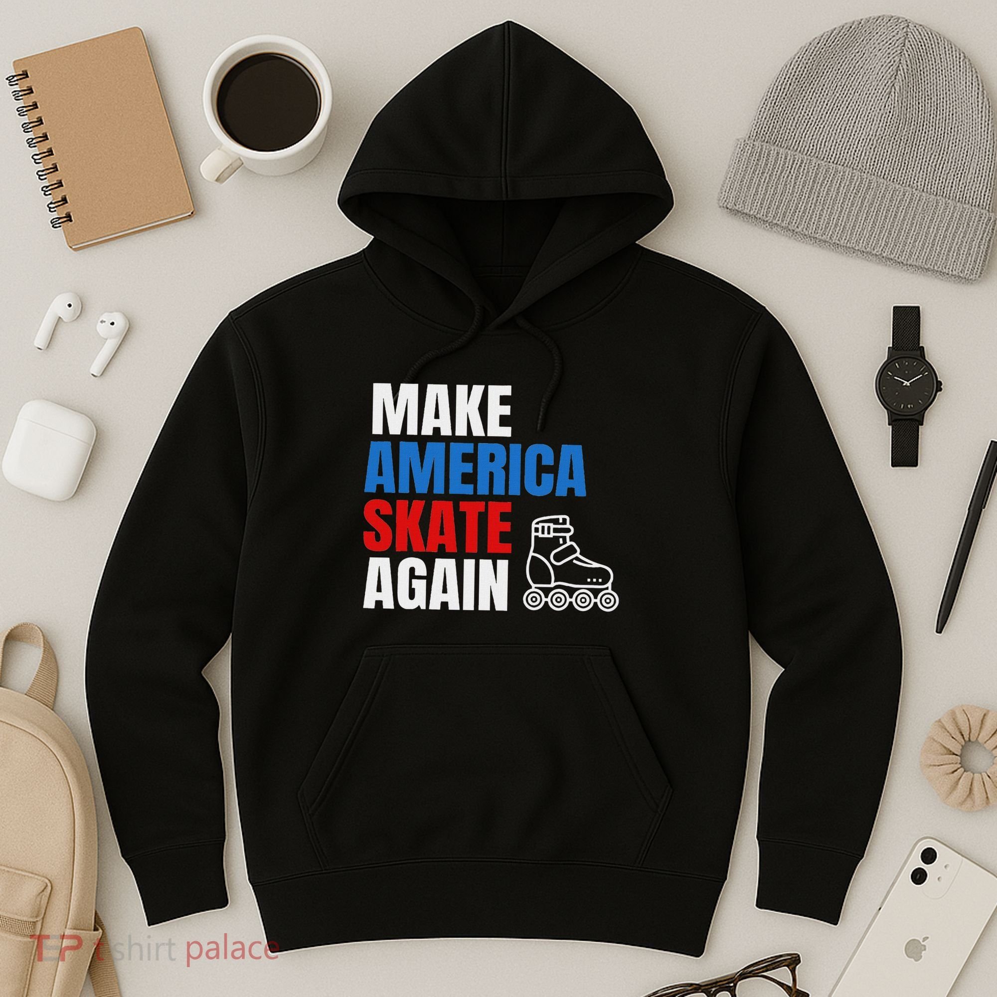Make America Skate Again Roller Blade Skating Hoodie