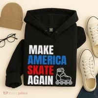 Make America Skate Again Roller Blade Skating Hoodie thumb 4