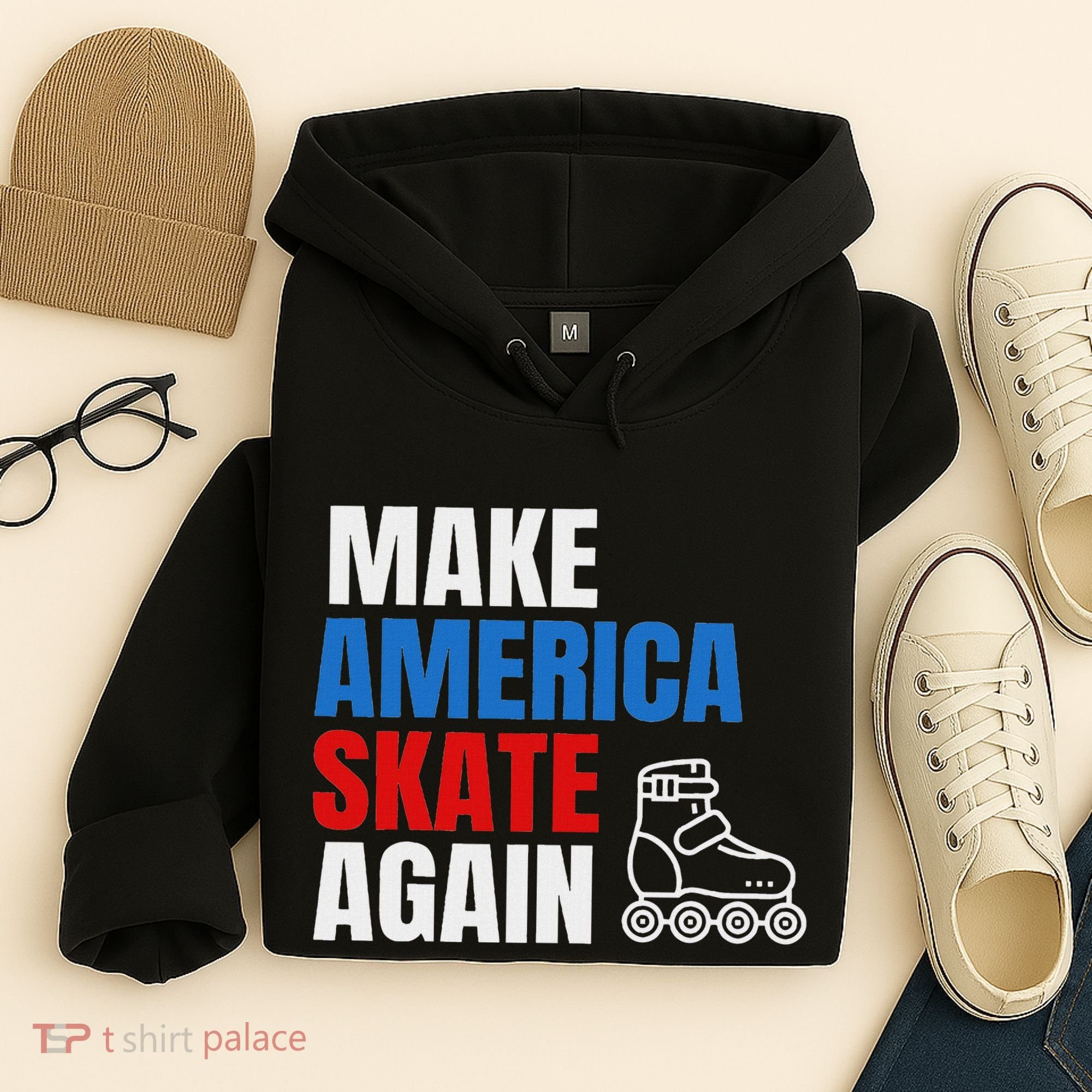 Make America Skate Again Roller Blade Skating Hoodie