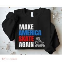 Make America Skate Again Roller Blade Skating Sweatshirt thumb 2