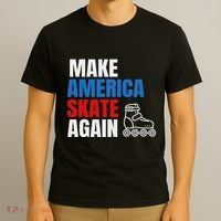 Make America Skate Again Roller Blade Skating T-Shirt thumb 3