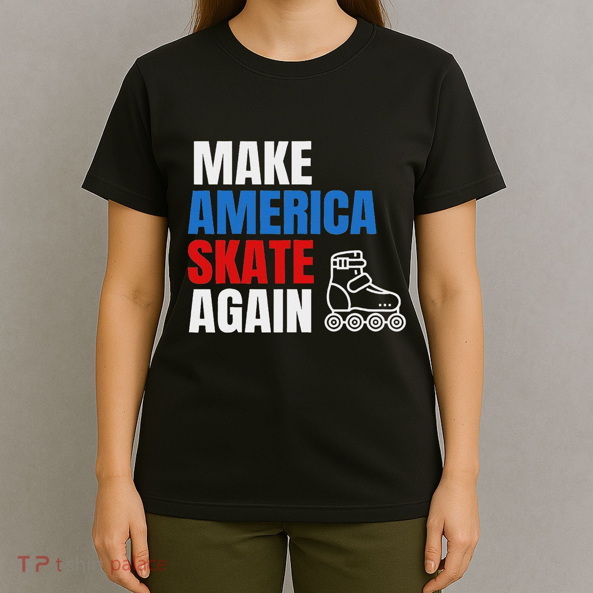 Make America Skate Again Roller Blade Skating T-Shirt