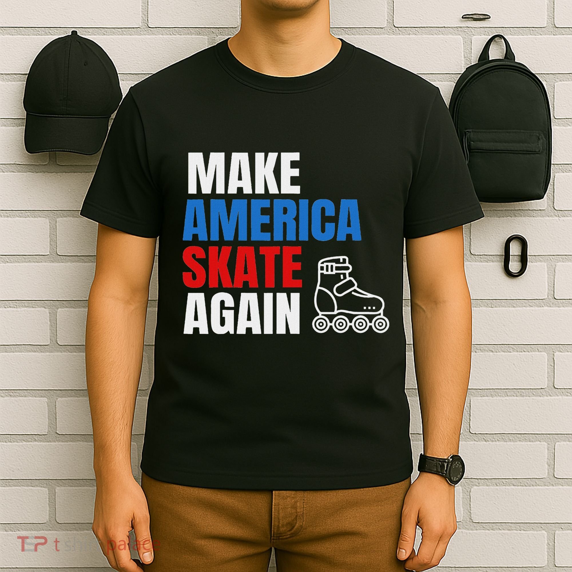 Make America Skate Again Roller Blade Skating T-Shirt