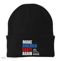 Make America Skate Again Roller Blade Skating Beanie thumb 0