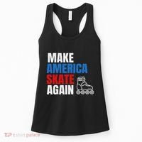 Make America Skate Again Roller Blade Skating Women's Tank Top thumb 0