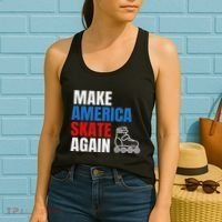 Make America Skate Again Roller Blade Skating Women's Tank Top thumb 2