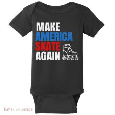 Make America Skate Again Roller Blade Skating Baby Bodysuit
