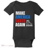 Make America Skate Again Roller Blade Skating Baby Bodysuit thumb 0