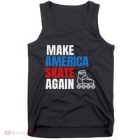Make America Skate Again Roller Blade Skating Tank Top thumb 0