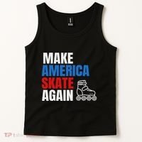 Make America Skate Again Roller Blade Skating Tank Top thumb 2