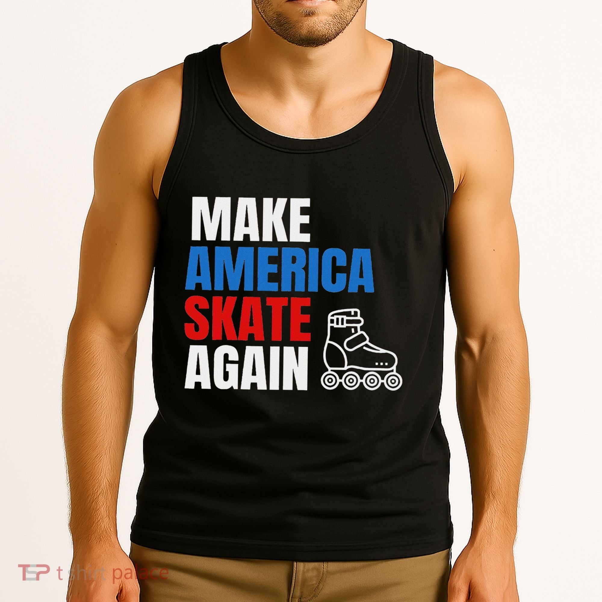 Make America Skate Again Roller Blade Skating Tank Top