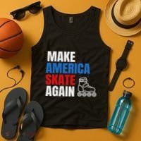 Make America Skate Again Roller Blade Skating Tank Top thumb 4