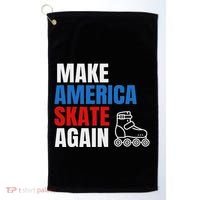 Make America Skate Again Roller Blade Skating Golf Towel thumb 0