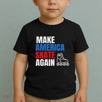 Make America Skate Again Roller Blade Skating Toddler T-Shirt thumb 2